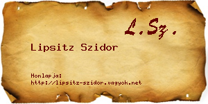 Lipsitz Szidor névjegykártya